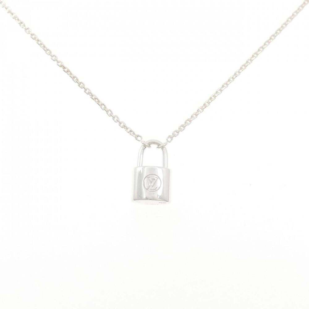 LOUIS VUITTON Silver Lockit Necklace